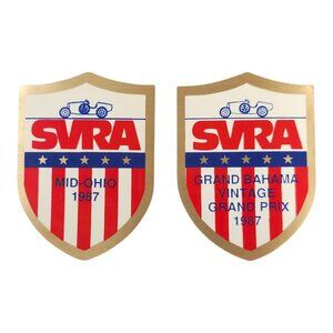 SVRA Grand Bahama Vintage Grand Prix 1987 Mid Ohio Decal Stickers Lot of 2 NOS